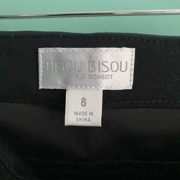 Bisou Bisou Half Leather Leggings Gold Zippers - Picture 3 of 8